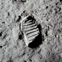 Buzz Aldrin's footprint on the Moon, from Apollo 11