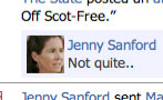 What Jenny Sanford Wrote in Obama's Facebook News Feed
