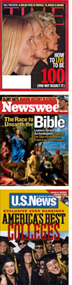 Time, Newsweek, and U.S. News & World Report