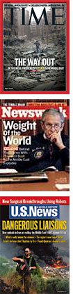Time, Newsweek, US News & World Report.