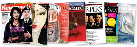 Magazine covers.