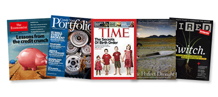 Magazine covers.