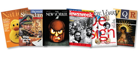 Magazine covers.