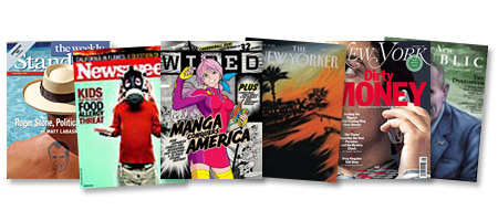 Magazine covers.