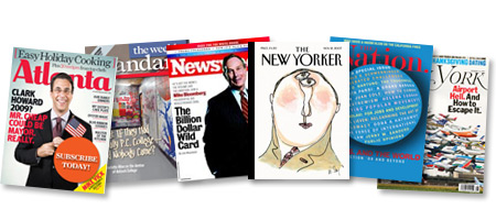 Magazine covers.