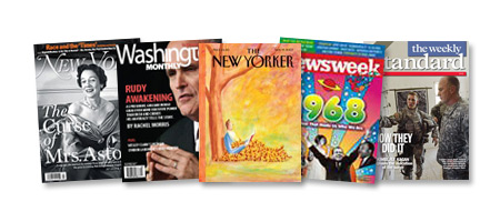 Magazine covers. 