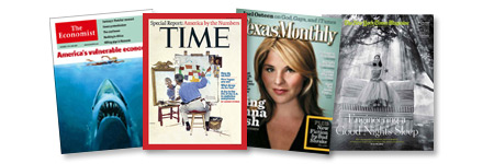 Magazine covers.