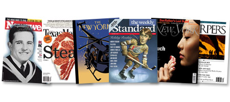 Magazine covers.
