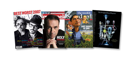 Magazine covers.