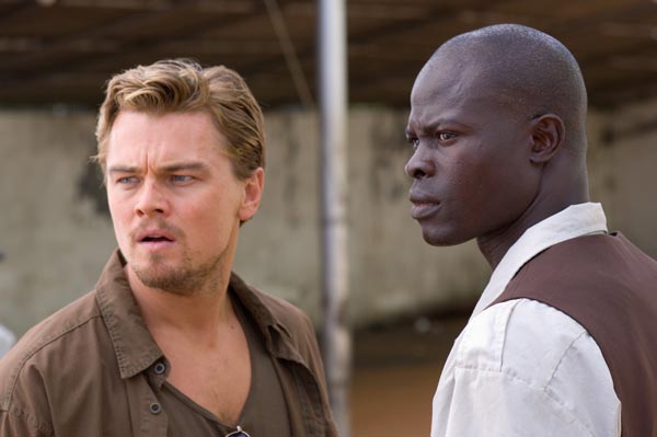Leonardo DiCaprio and Djimon Hounsou in Blood Diamond.