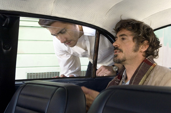 Jake Gyllenhaal and Robert Downey Jr. in Zodiac.