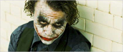 Heath Ledger as the Joker in The Dark Knight.