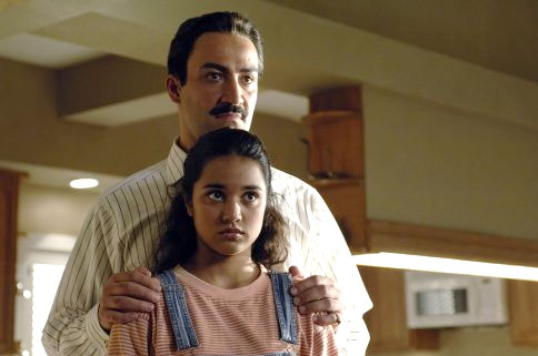 Peter Macdissi and Summer Bishil in Towelhead.