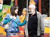 Sally Hawkins and Mike Leigh in Happy-Go-Lucky. Click image to expand.