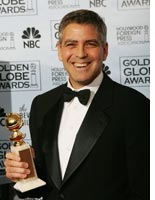 Clooney gets goofy at the Globes
Click image to expand.