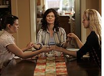 Ginnifer Goodwin, Jeanne Tripplehorn, and Chloë Sevigny in HBO's Big Love. Click image to expand.