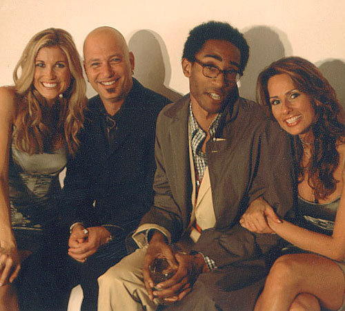 Troy Patterson with Howie Mandel and two wannabe Vanna Whites.