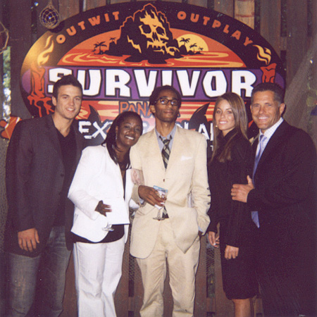 Troy hangs with Survivor castaways.