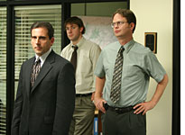 Steve Carell, John Krasinksi, and Rainn Wilson in The Office. Click image to expand.