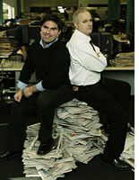 Tony Sclafani (left) and Kerry Burke in Tabloid Wars. Click image to expand.