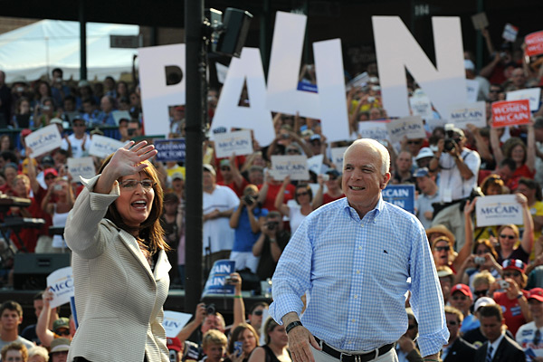 Sarah Palin and John McCain.