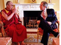 President George W. Bush with the Dalai Lama. Click image to expand.