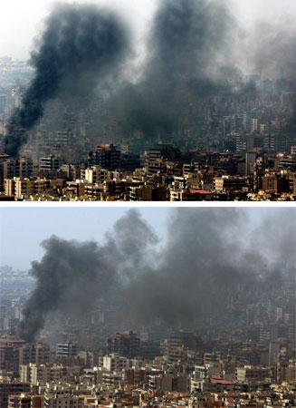 Hajj's altered F-16 photo.