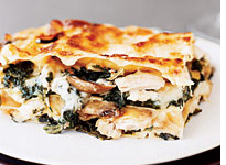 Turkey and veggie lasagna.