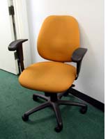 Our hideous orange office chairs