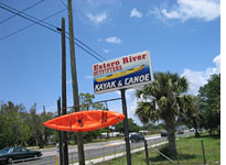 The women took a kayking tour down the Estero river 