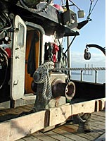 The door leading into the galley