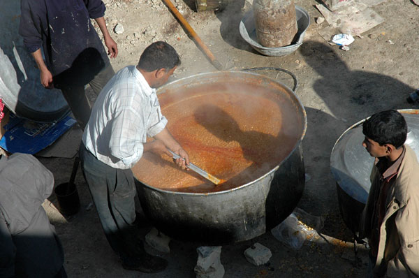 Preparing lunch for 3,000.