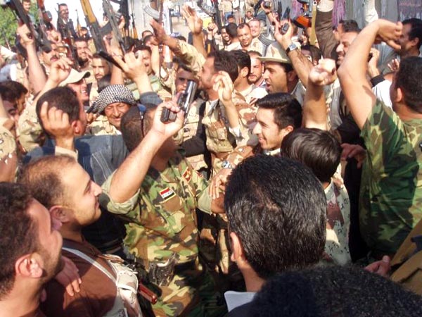 Post-voting celebrations.