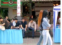 A street scene in Almaty, Kazakhstan's bustling commercial capital. Click image to expand.