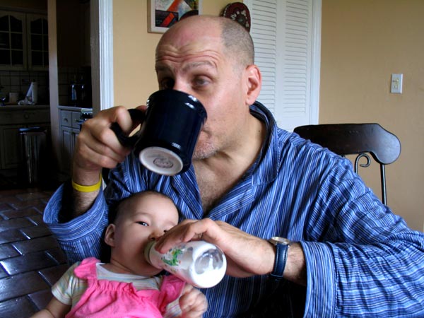 Bonding over our favorite beverages.