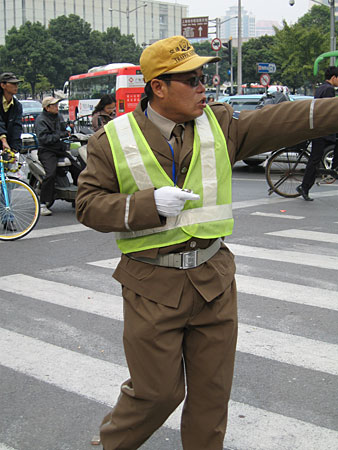 A Shanghai traffic assistant.