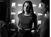 Rania Al Abdullah (center) and Ashley Judd (right) at Condé Nast Traveler's World Savers Awards conference. Click image to expand.