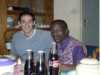 Martin and me at dinner in his house