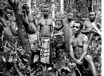 Amuzati and other members of his tribe after a hunt