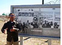 Eugene, a former Robben Island political prisoner turned museum guide