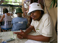 Skwatta Camp rappers Shugasmakx (foreground) and Sliquor