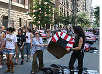 Newly recruited pallbearers for the caskets on 15th Street