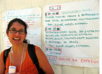 Martina Sproll, a German trade union organizer, who is coordinating meetings between German and Brazilian union officials