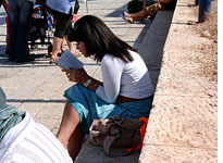 A prayer near the Western Wall.
Click image to expand.