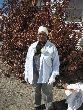 Johnnye Jackson says goodbye to her home in the Ninth Ward.