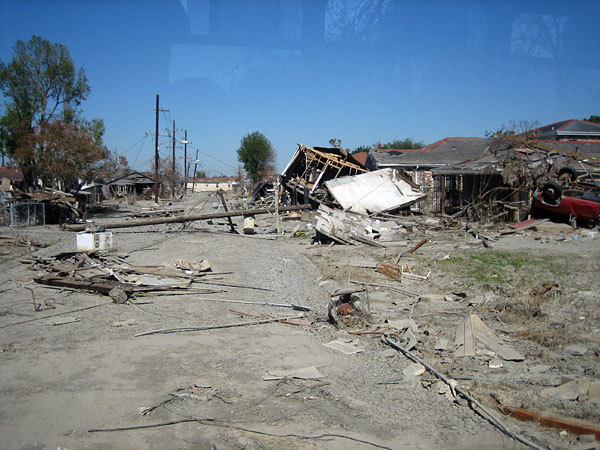 A typical street in the Lower Ninth Ward.