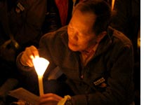 A candlelight vigil for democracy, Dec. 21. Click image to expand.
