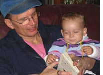 Amelia and her grandfather get reacquainted after a long, post-Katrina separation. Click image to expand.
