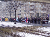 Demonstrators in Dresden. Click image to expand.