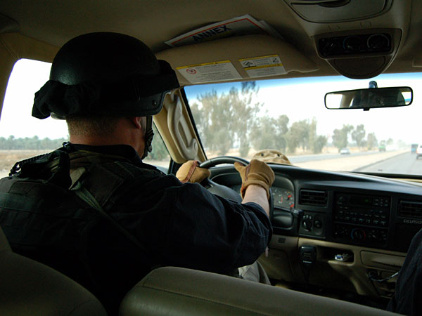 On the road to Camp Taji.